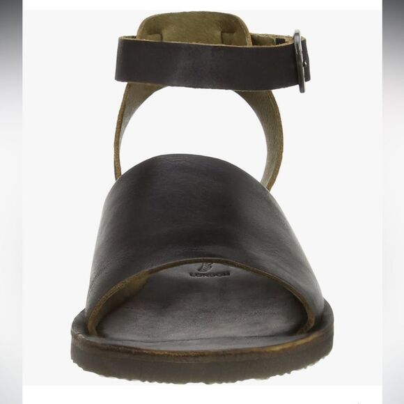 Fly London Black Leather Ankle Strap Sandals - Picture 4 of 13